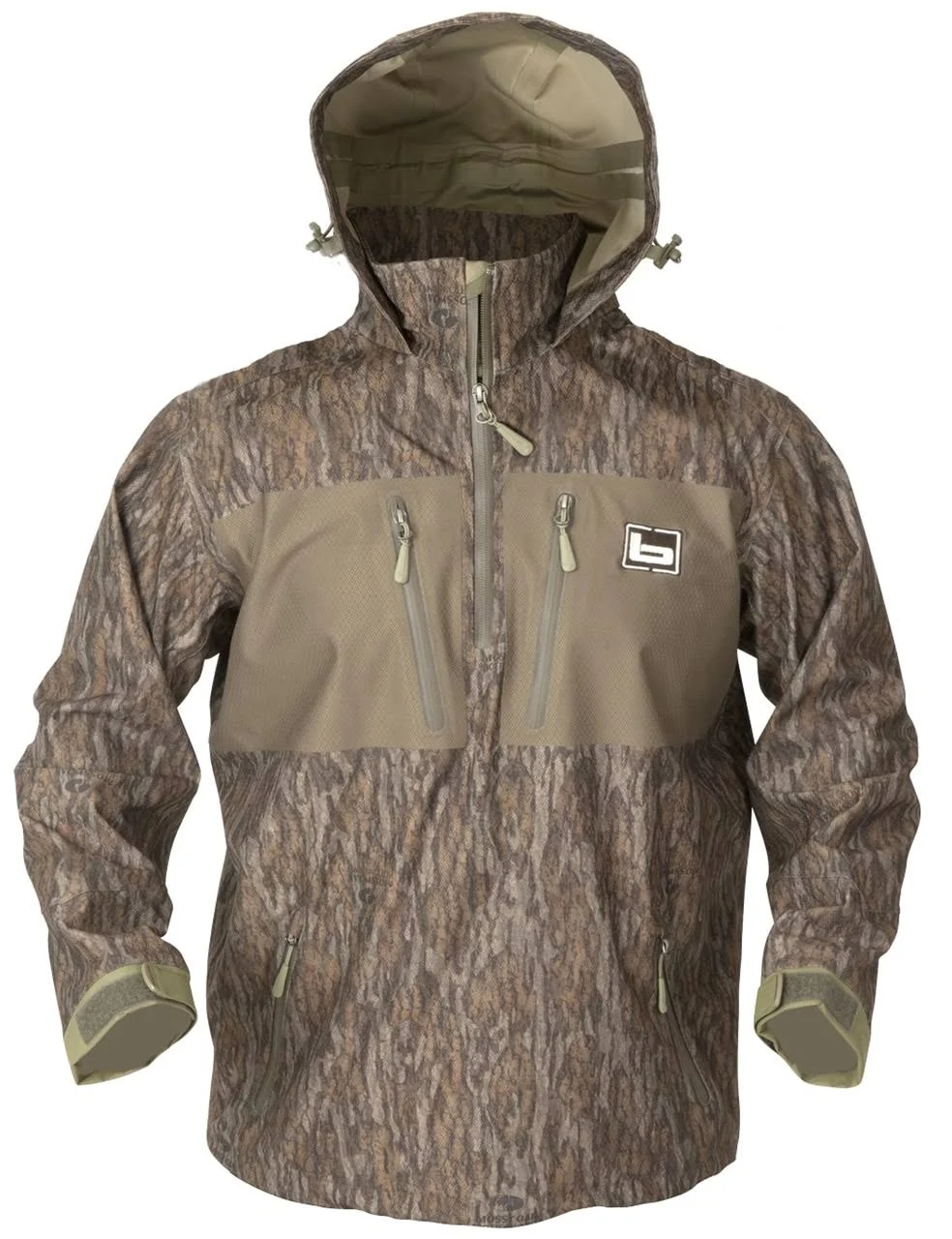 Banded Quarter Zip Waterproof Hooded Pullover