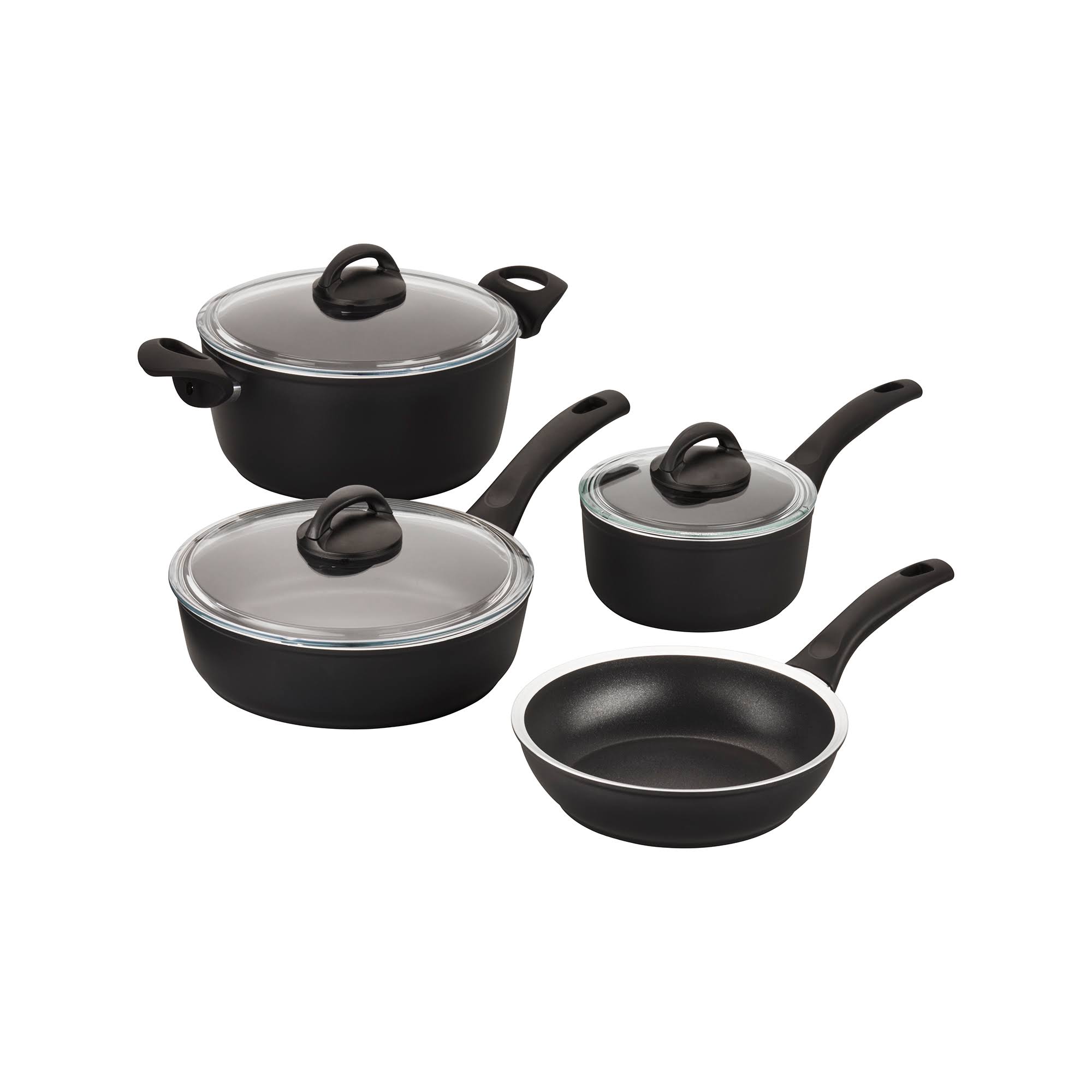 Ballarini Como 7-Piece Nonstick Cookware Set, Black