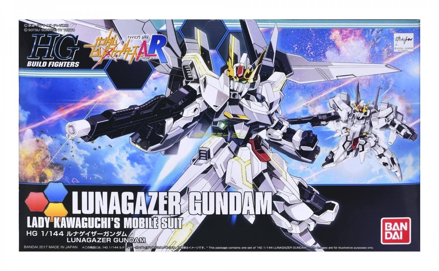 HGBF 1/144 Gundam Build Fighters A-R Lunagazer Gundam