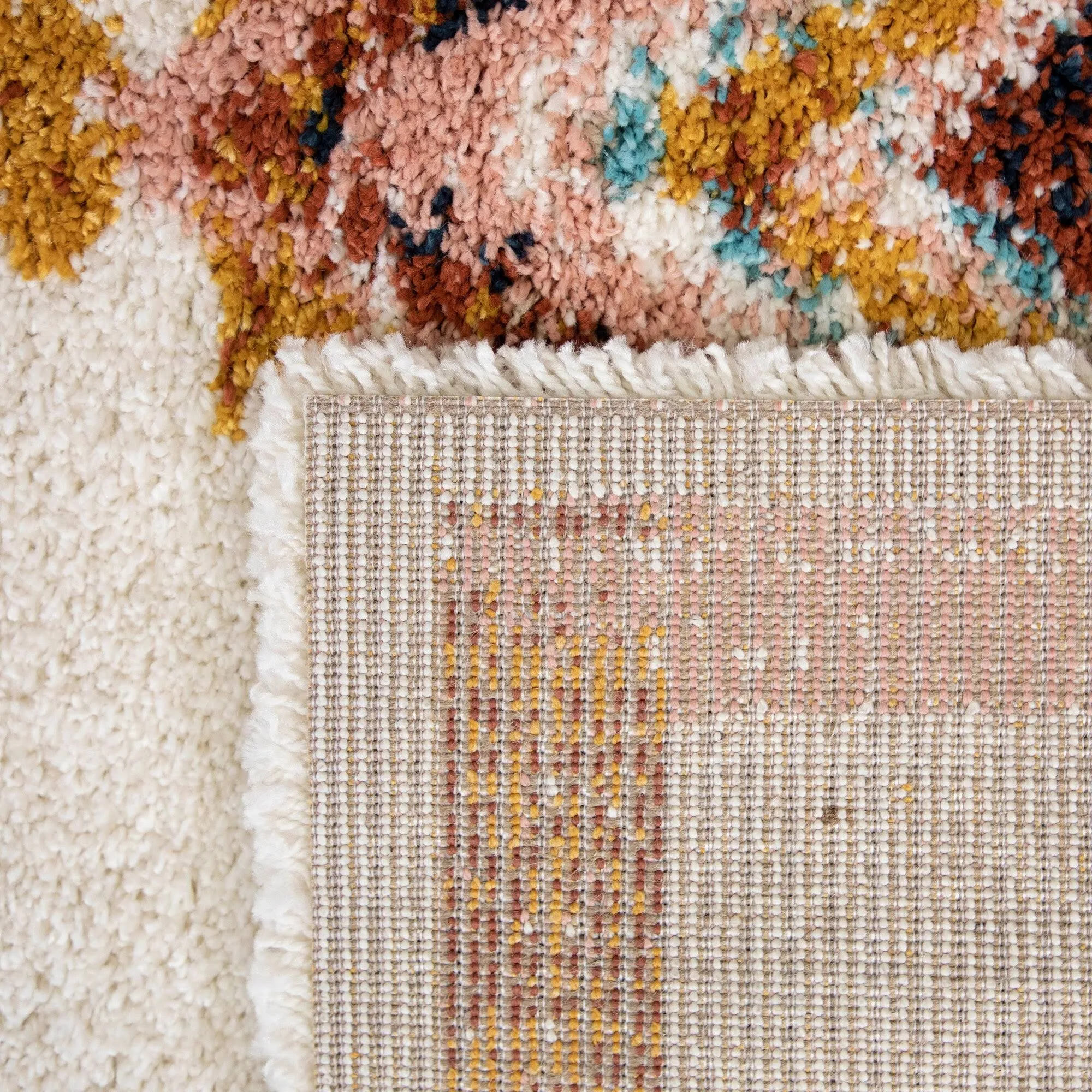 Esme Boho Moroccan Area Rug - 2&7x22 x 7& Runner - White