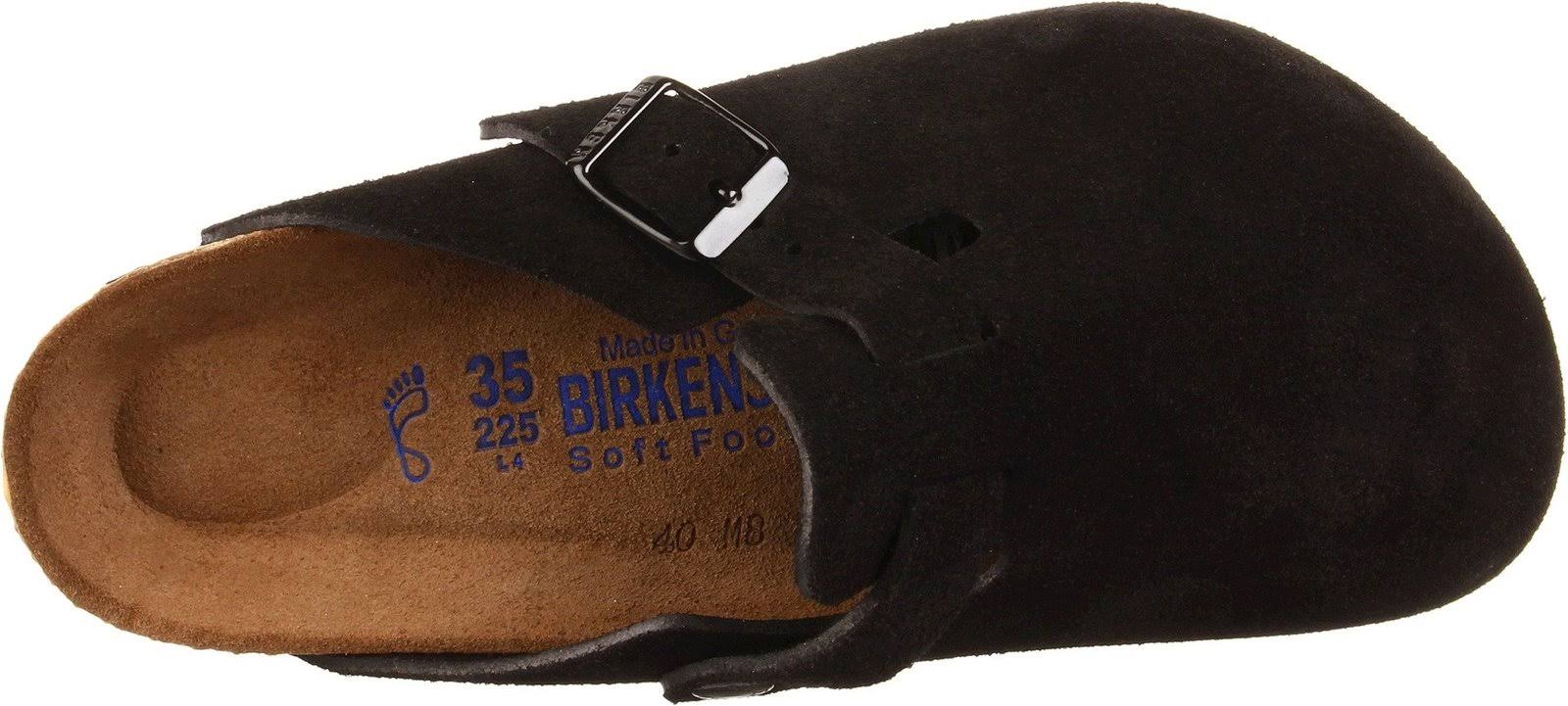 Birkenstock Boston Soft Footbed Clog - 43 - Black Suede