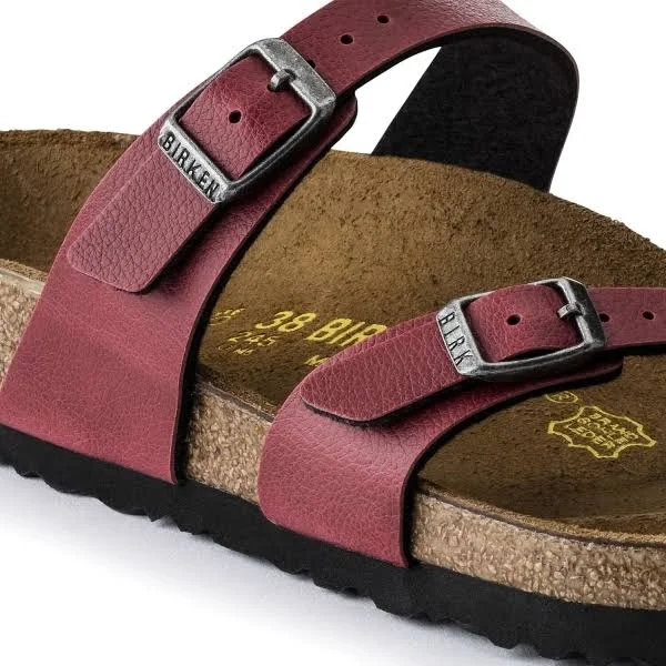 Birkenstock Mayari Birko-Flor Pull Up Bordeaux Thong Sandals