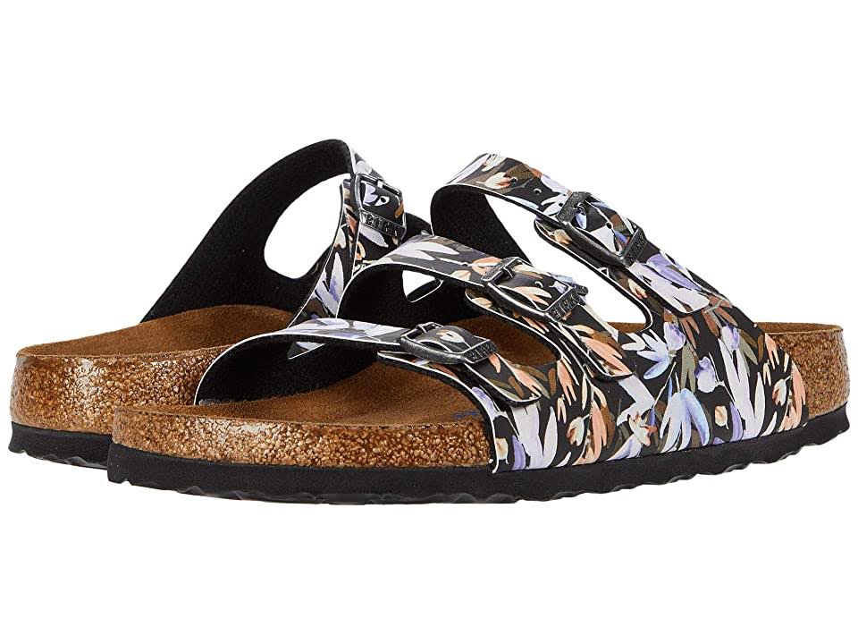 Birkenstock Florida Fresh Soft Footbed 38.0 , Floral Fades Black (Women's)