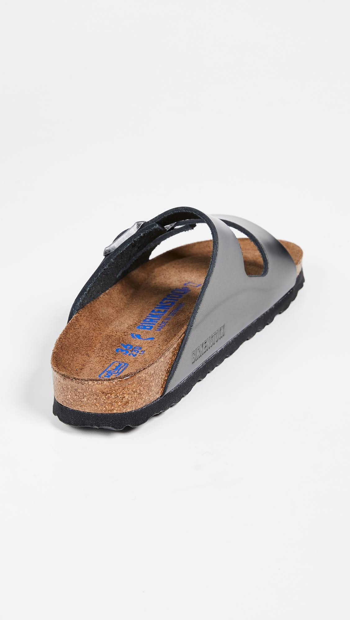 Birkenstock Arizona Soft Footbed Metallic Anthracite Sandal