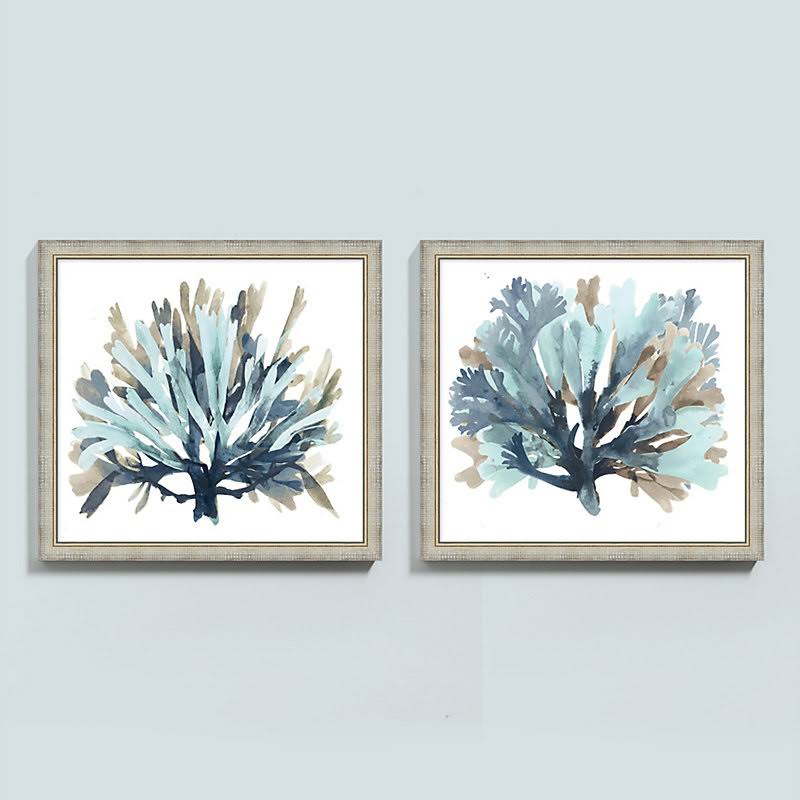 Seaside Coral Art - Blue 28x22 x 30x22 - Ballard Designs