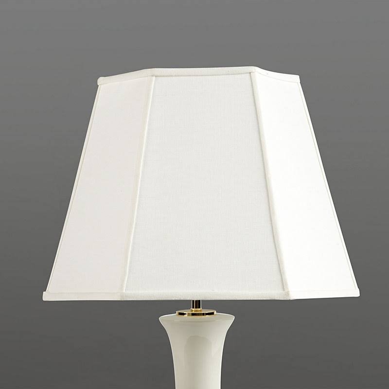 Couture Hexagonal Lamp Shade White Linen 14x22 - Ballard Designs