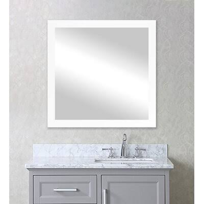 Wade Logan Industrial Modern & Contemporary Wall Mirror Size: 30x22 H x 42x22 W, Finish: White