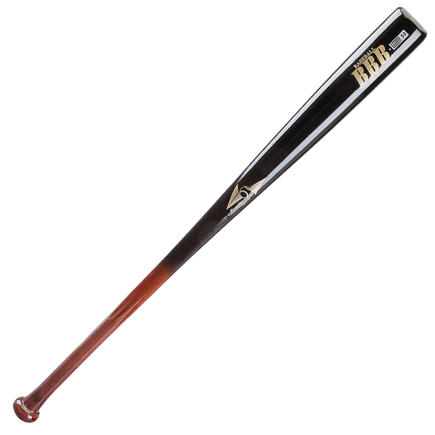 BamBooBat Bamboo Wood Baseball Bat: HGBB30D Brown/Black Adult