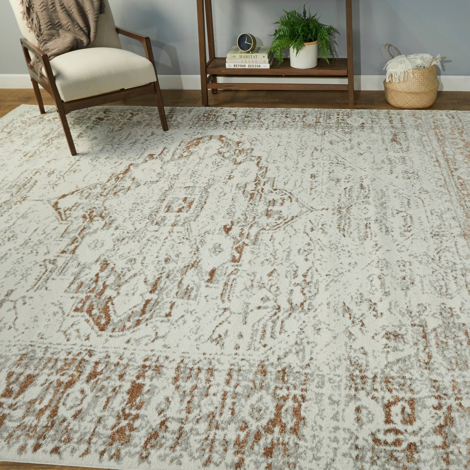 Style Selections Keenly Rust/Cream Indoor Area Rug 8 x 10 60741263-8X10