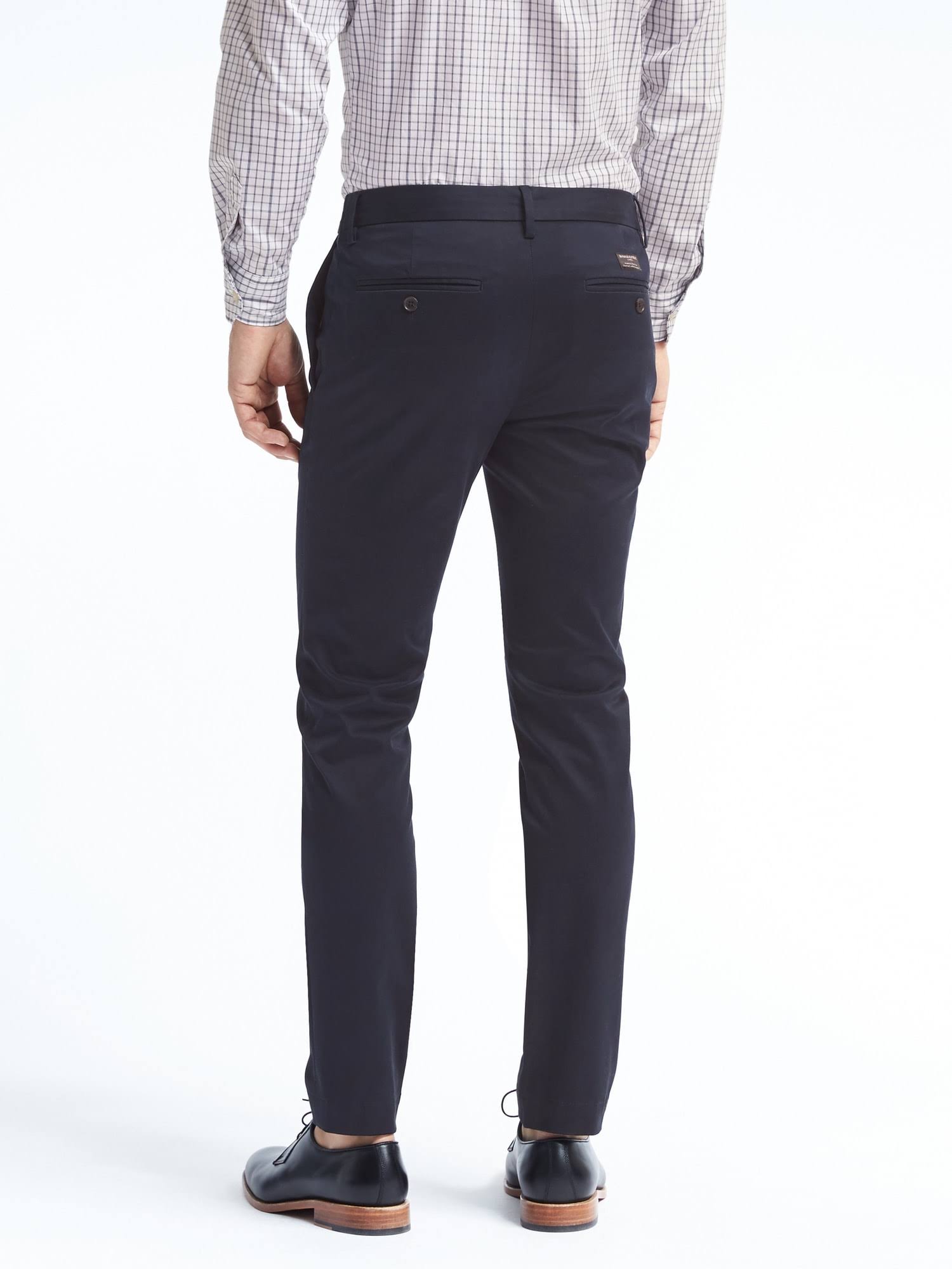 Banana Republic Men's Fulton Skinny Rapid Movement Chino Pant Navy Blue Size 44W 34L