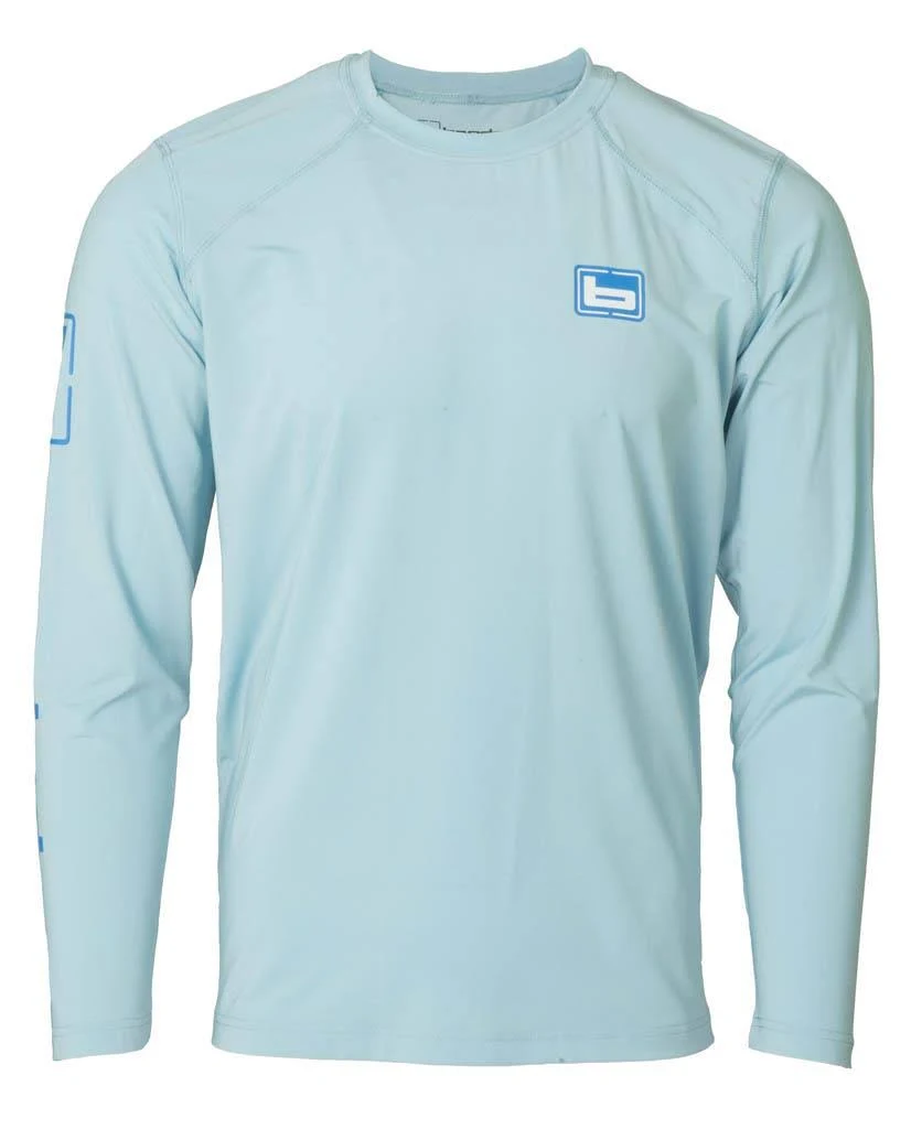 Banded Performance Adventure Mock Neck Shirt Turquoise XL, Blue