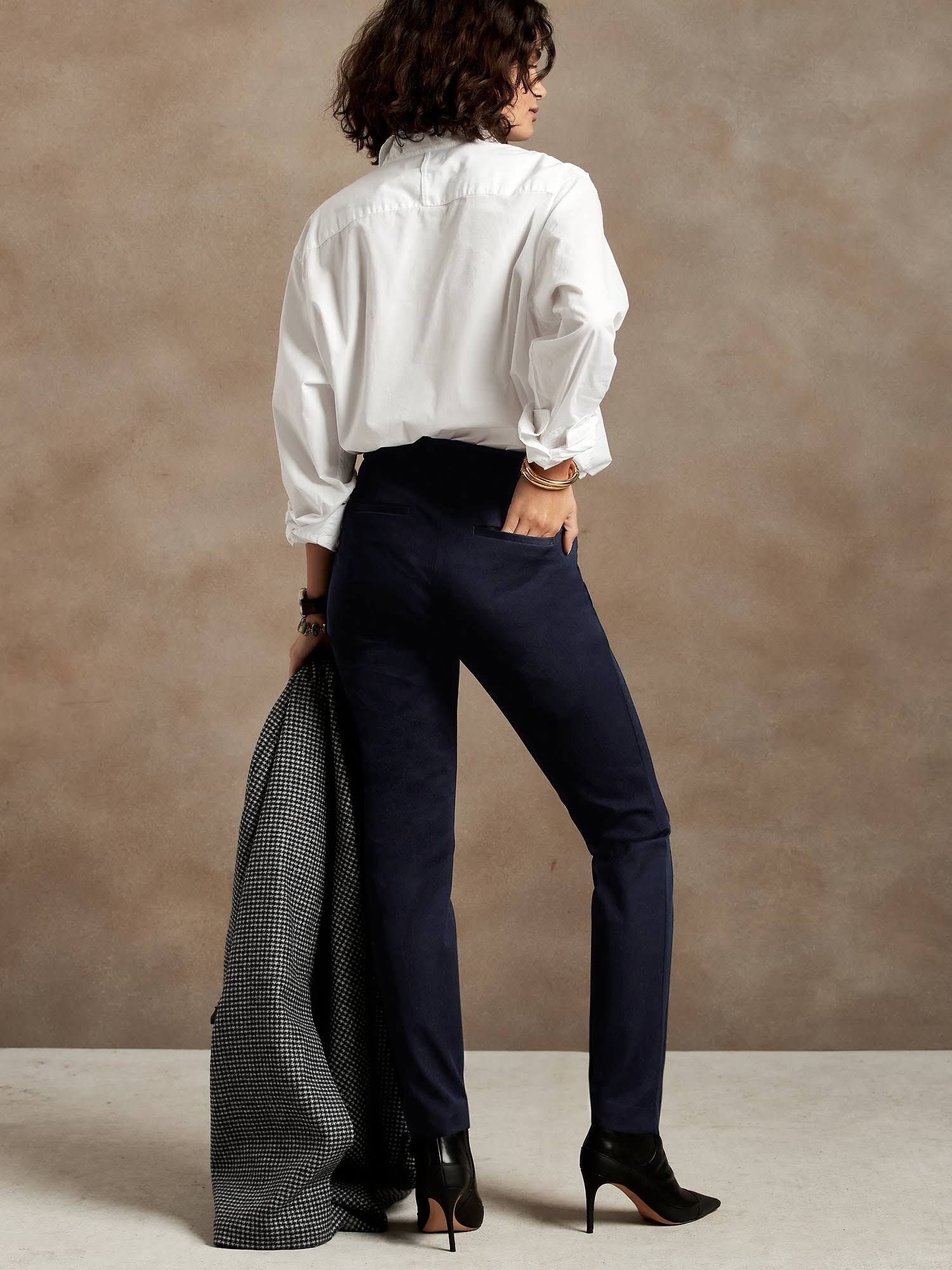 Banana Republic Women's Mid-Rise Skinny Sloan Pant Navy Size 12 Regular