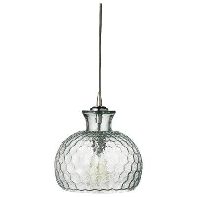 Oberon 1 - Light Single Dome Pendant Birch Lane Color: Clear