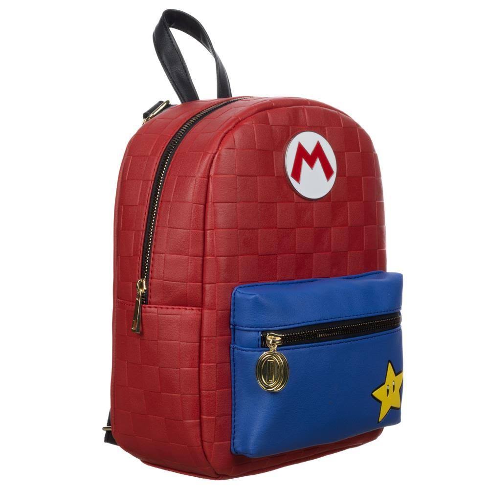 Super Mario Red Checkered Mini Backpack