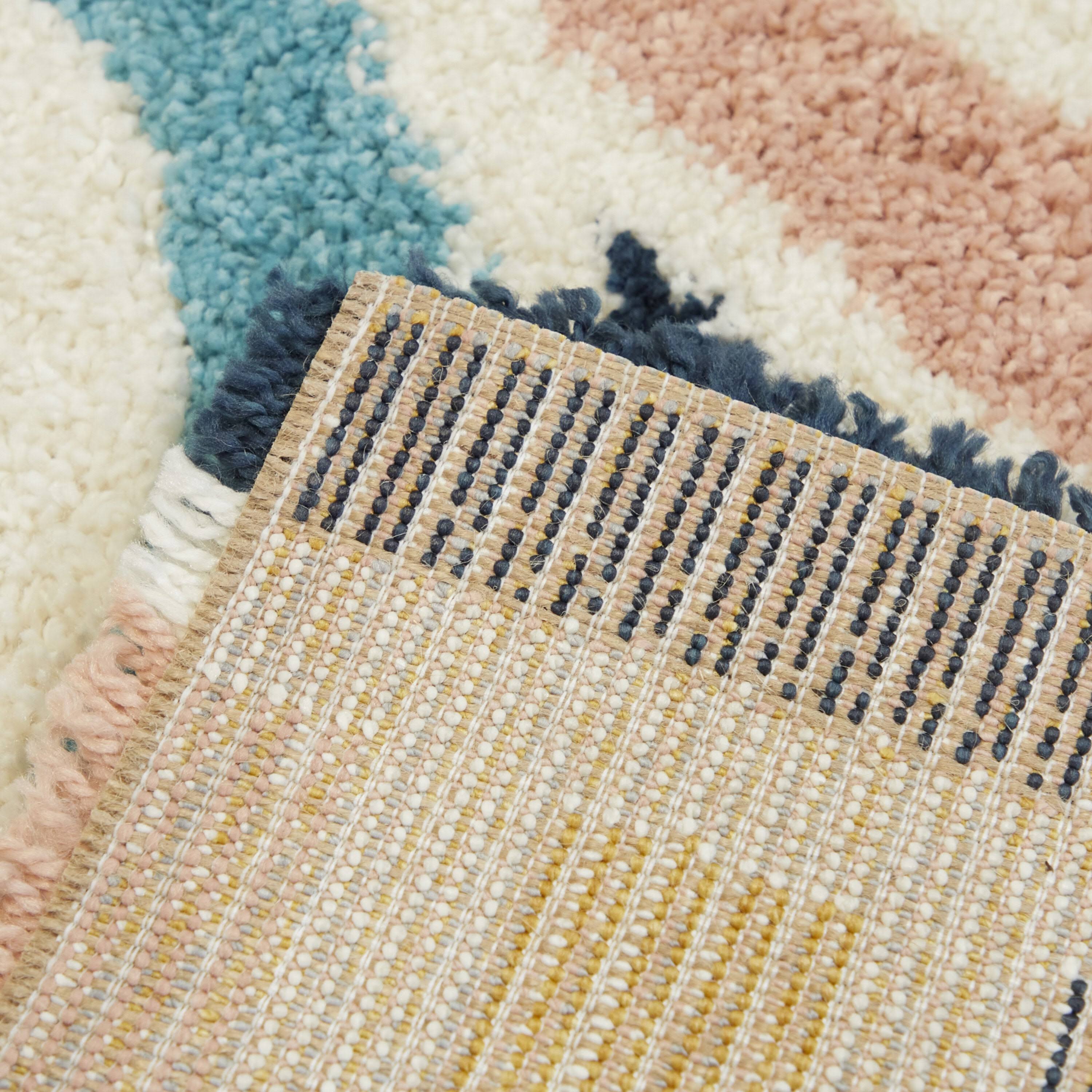 Sylvie Modern Shag Area Rug - 3&11x22 x 5&7x22 - Multicolor