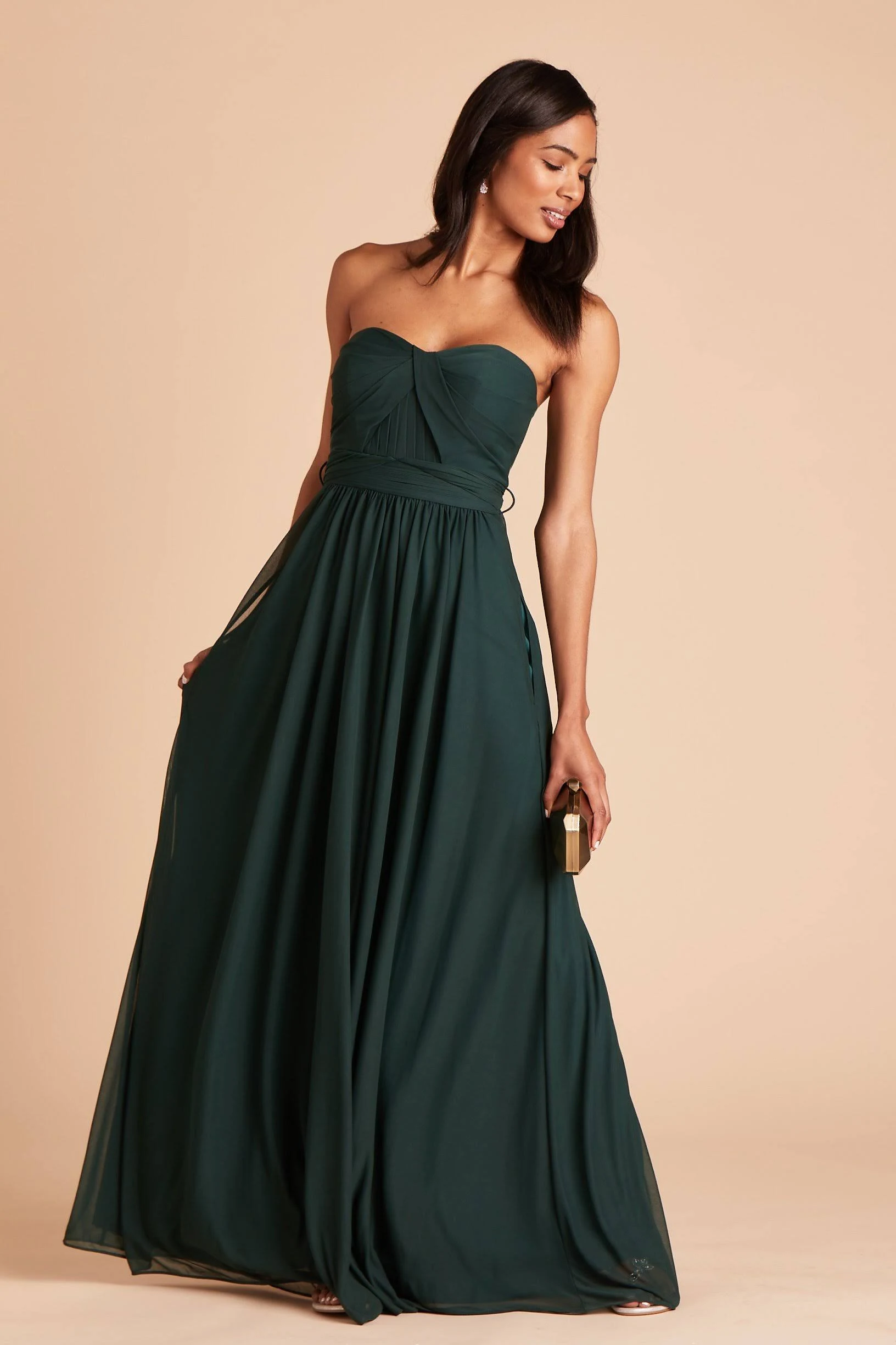 Birdy Grey Chicky Convertible Bridesmaid Dress in Emerald Xs / Emerald