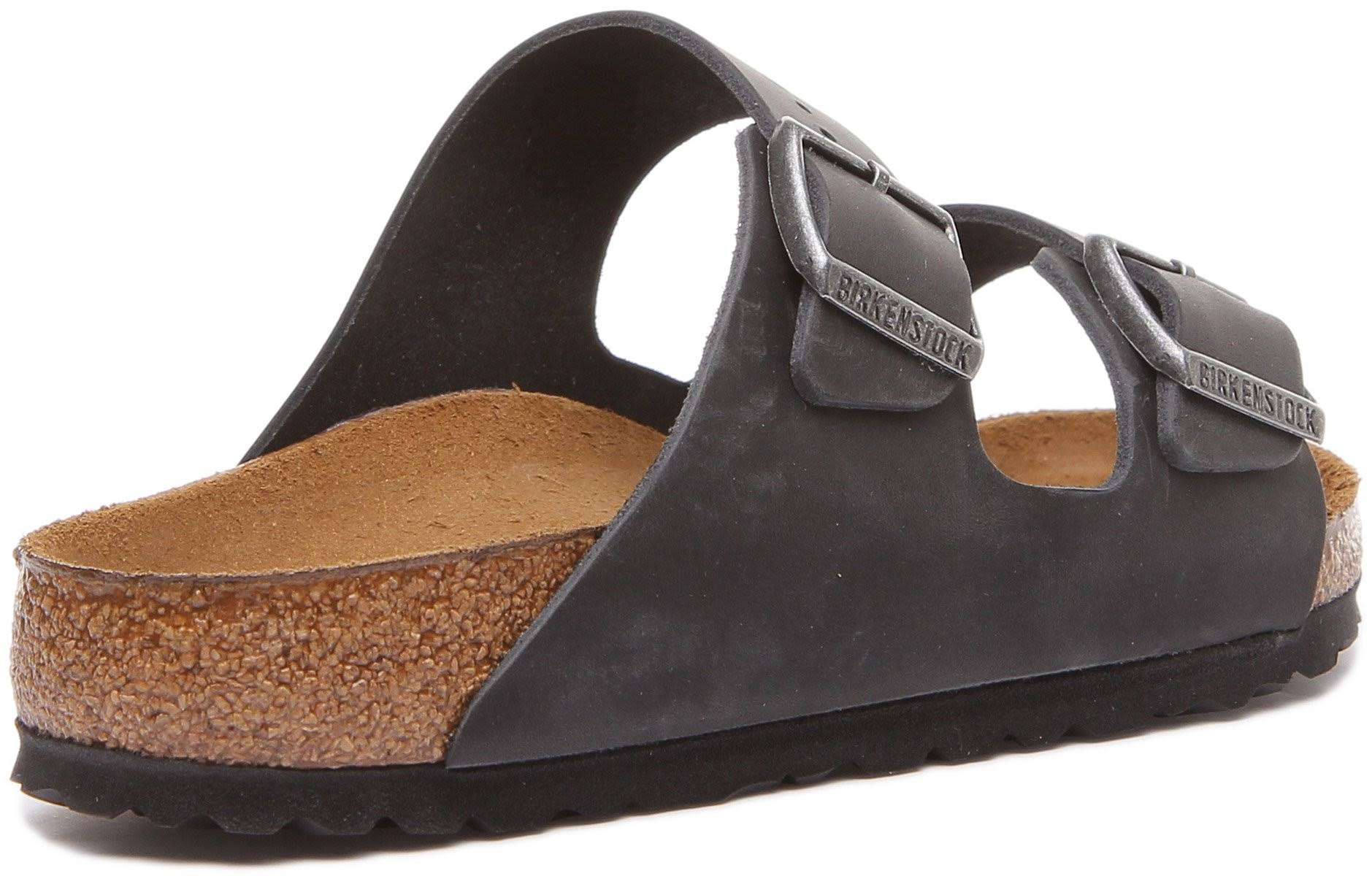 Birkenstock Arizona Oiled Leather Sandals - Black