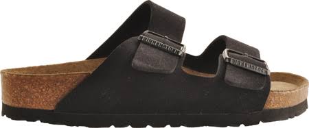 Birkenstock Arizona Suede Sandal, Adult Unisex, Size: 38 N, Black Suede