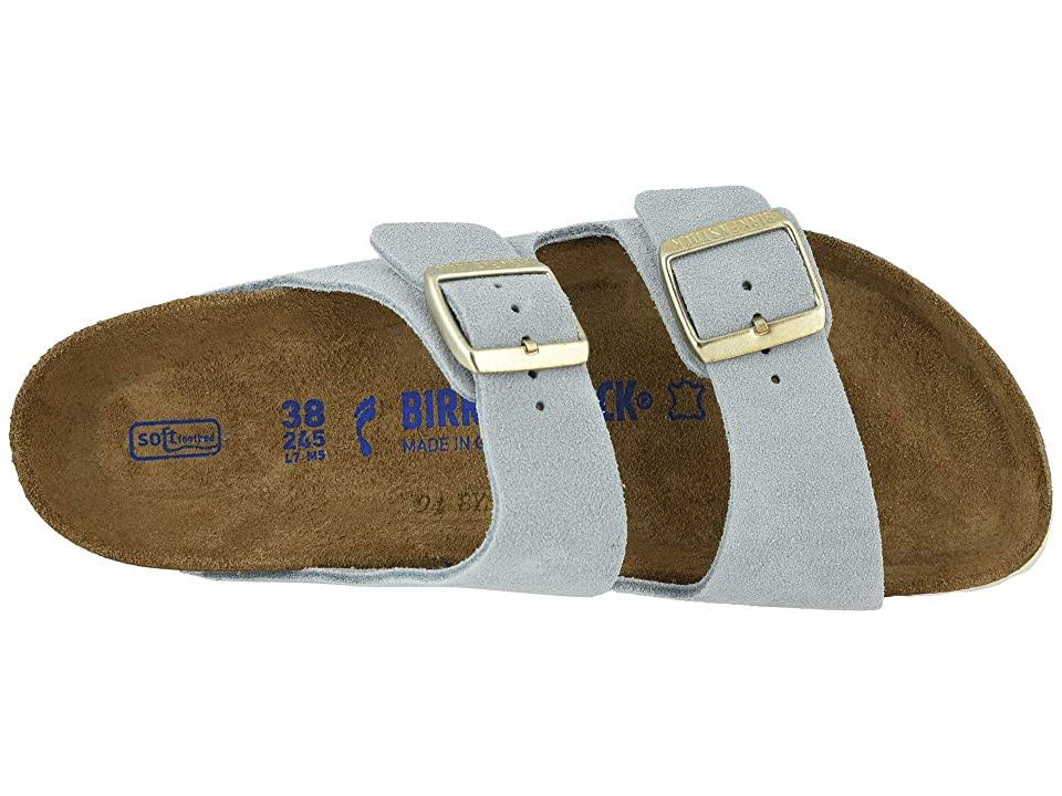 Birkenstock Arizona Nubuck Soft Footbed - Womens Euro 42 US 11 - 11.5 Blue Sandal N