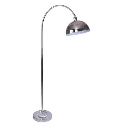 Rahman 63.5x22 Arched/Arc Floor Lamp Base Finish: Polished Nickel