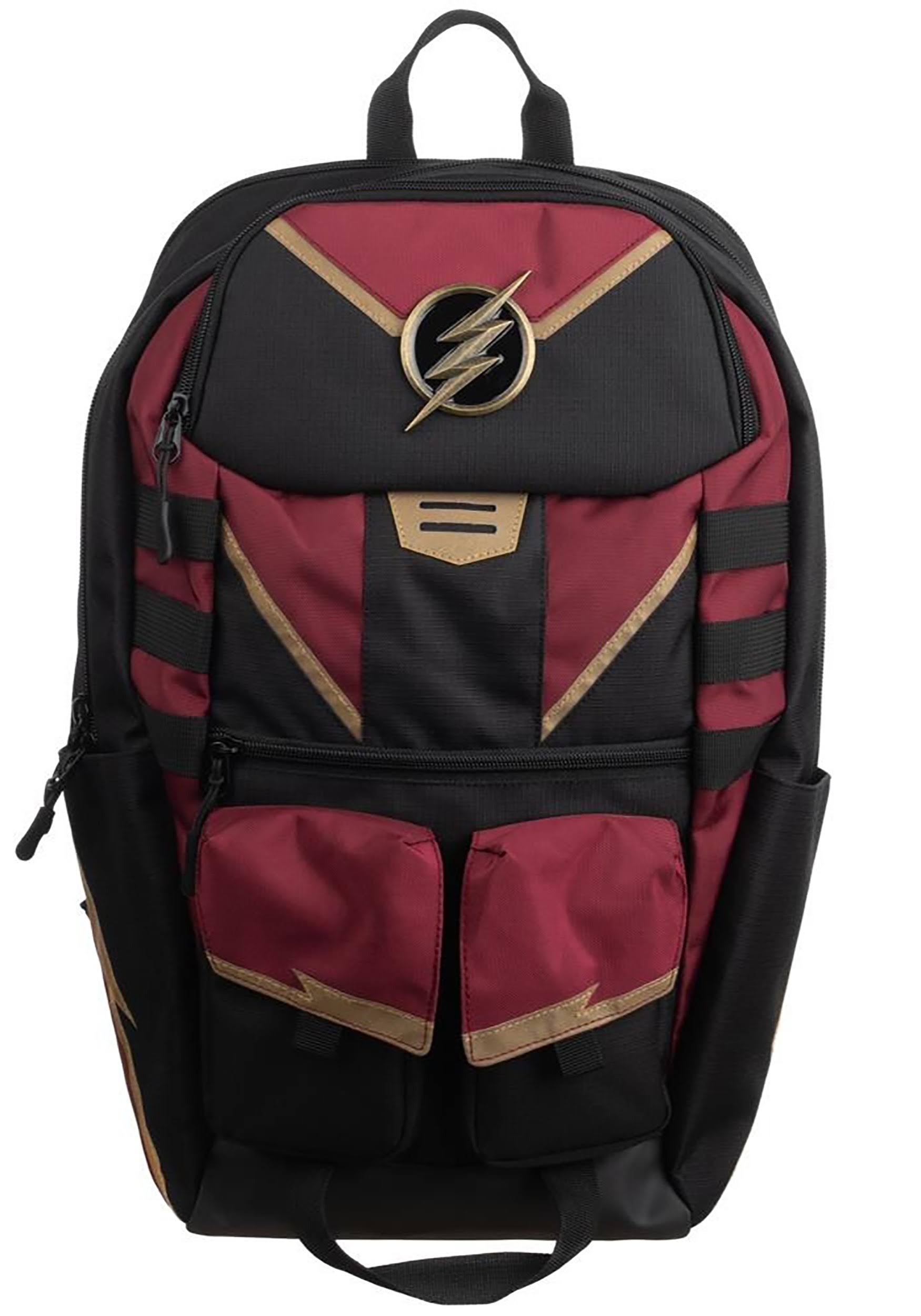 The Flash Black and Maroon Backpack