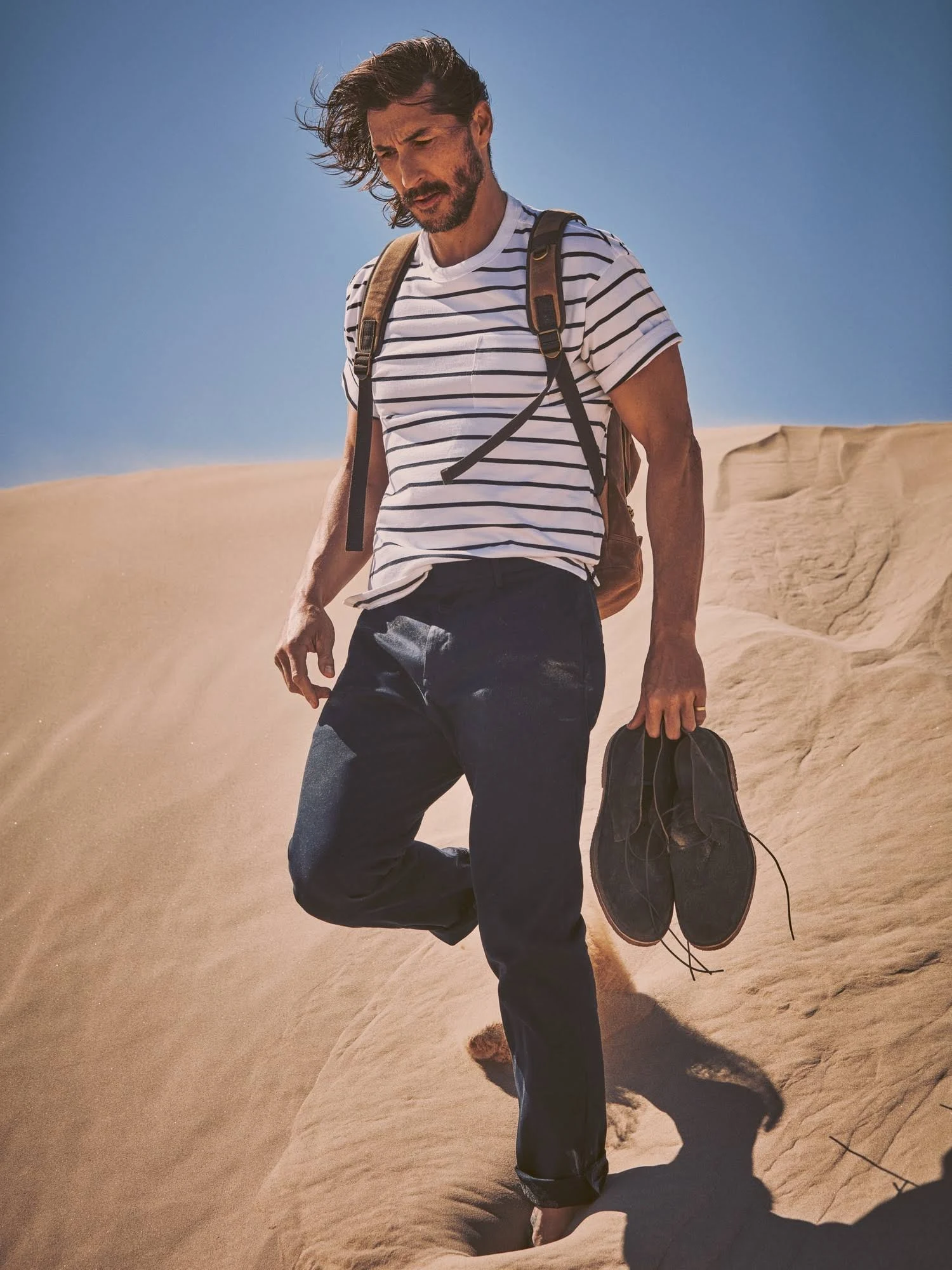 Banana Republic Men's Mason Athletic Tapered Rapid Movement Chino Pant Navy Blue Size 33W 32L