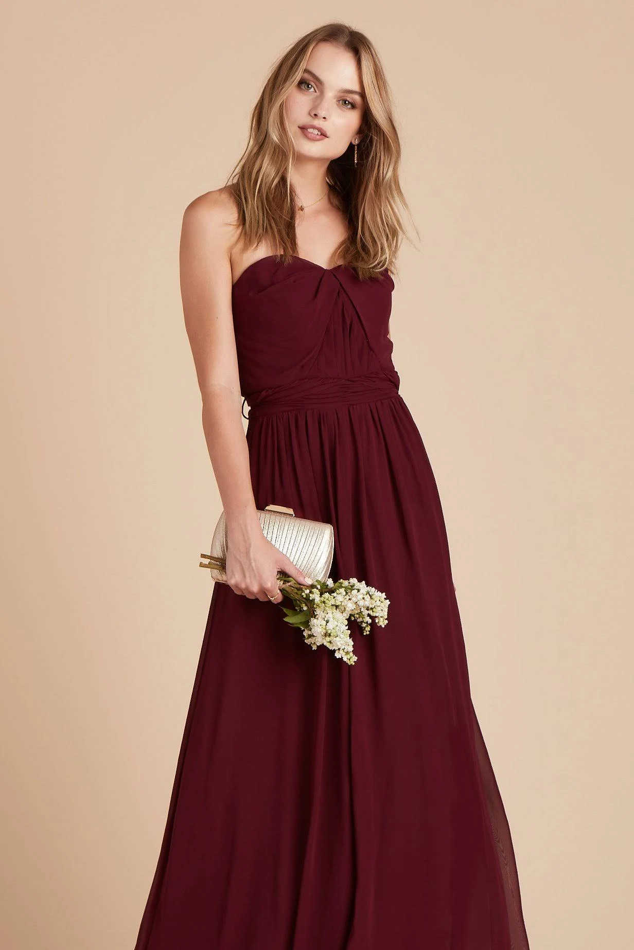 Birdy Grey Chicky Convertible Bridesmaid Dress in Cabernet Xs / Cabernet