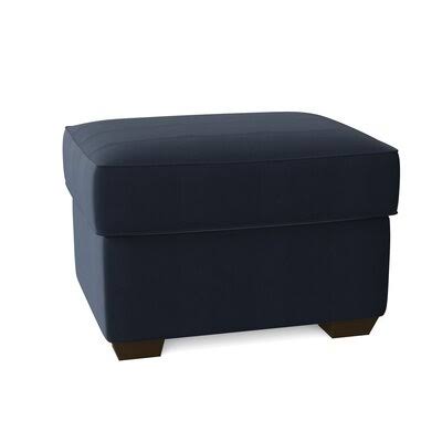 Birch Lane Swifton 29x22 Rectangle Standard Ottoman Body Fabric: Spinnsol Indigo