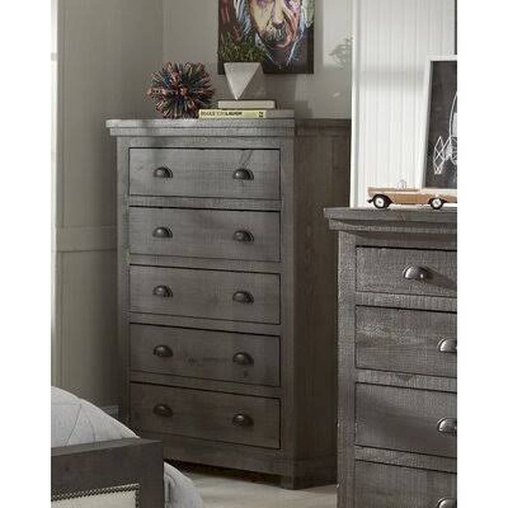 Lockridge 5 Drawer Chest Color: Dark Gray