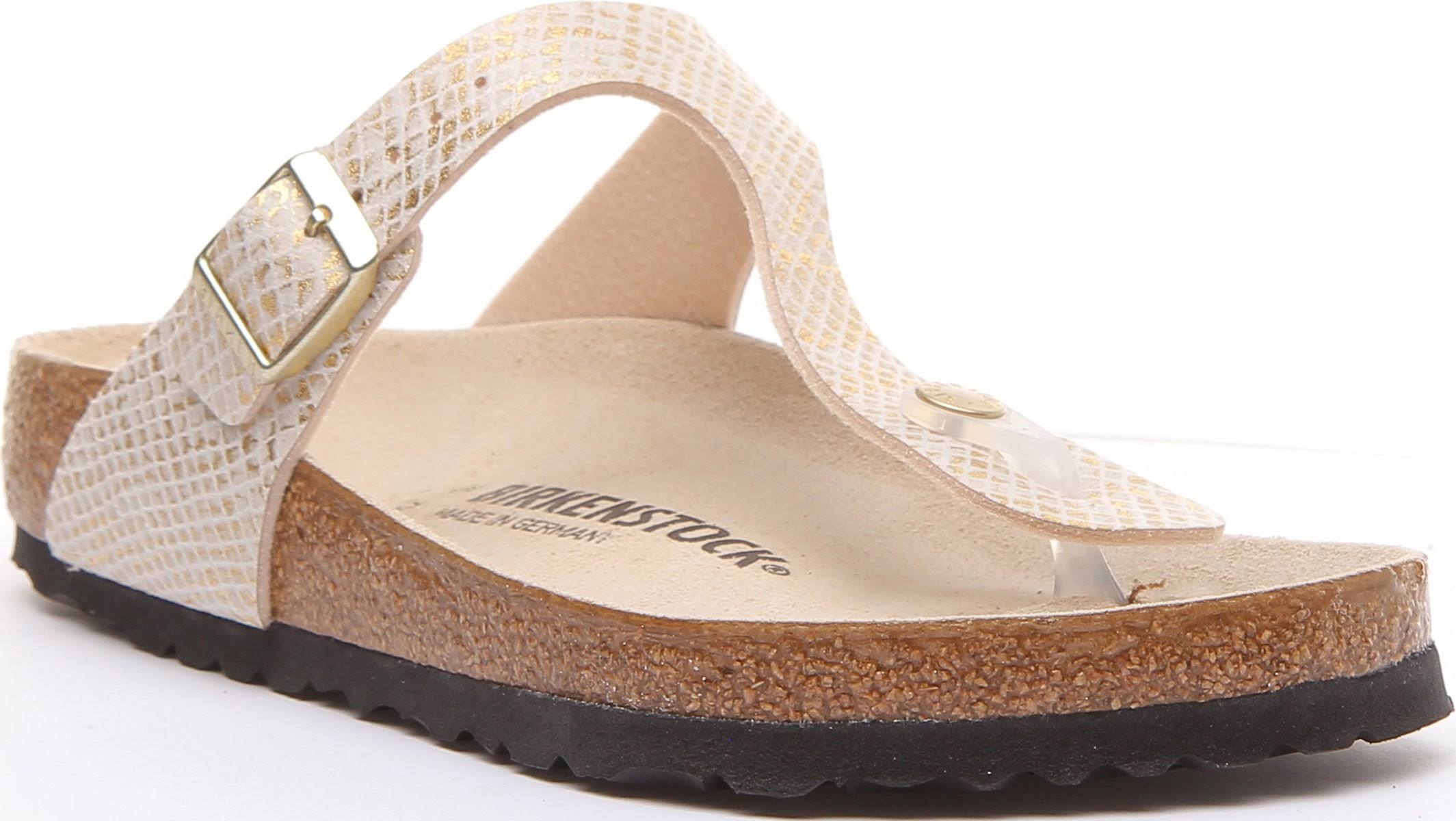 Birkenstock Gizeh Micro Fibre Women's Sandals - Shiny Python Eggshell