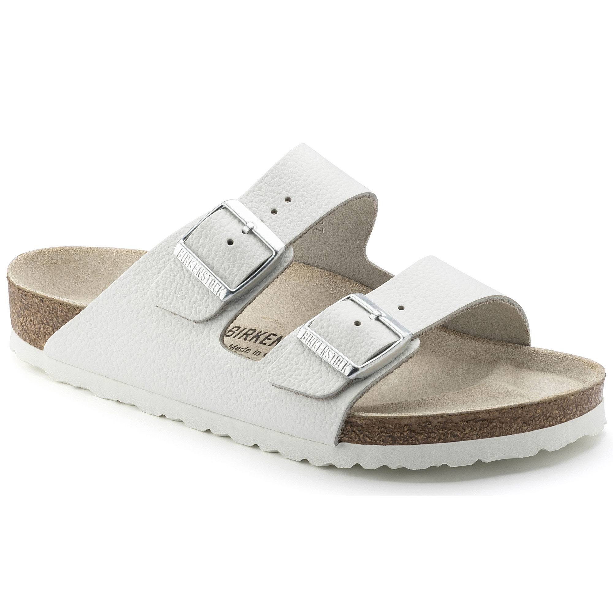 Birkenstock Arizona Smooth Leather Narrow Sandals - White