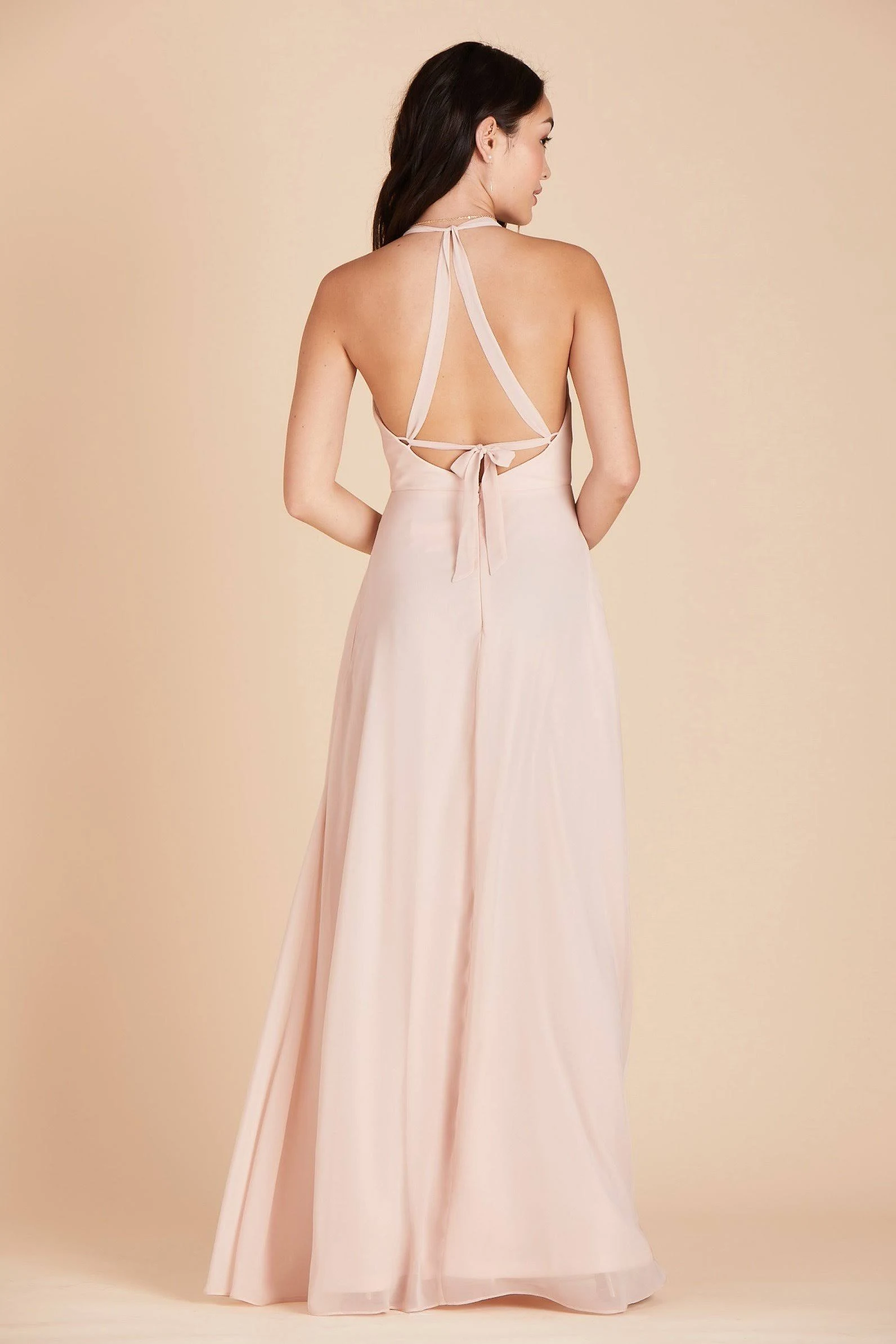 Birdy Grey Moni Convertible Chiffon Bridesmaid Dress in Pale Blush XL / Pale Blush