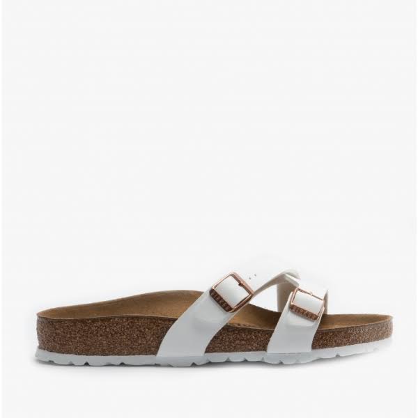 Birkenstock Womens Yao Balance Birko-Flor Open Toe Summer Sandals - White -8-8.5