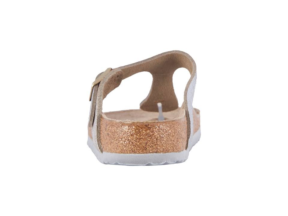 Birkenstock Women's Gizeh Sandal - 41 - Washed Metallic Blue