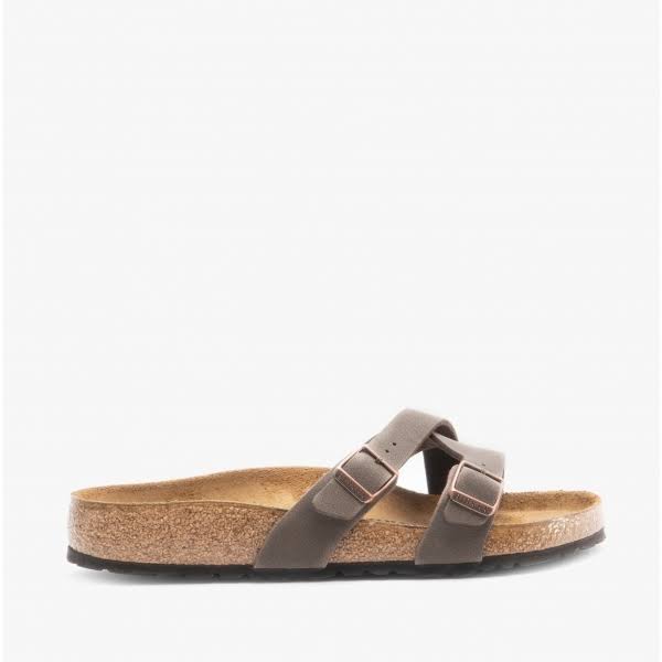 Birkenstock Yao Birko-Flor Nubuck Ladies Sandals - Mocha