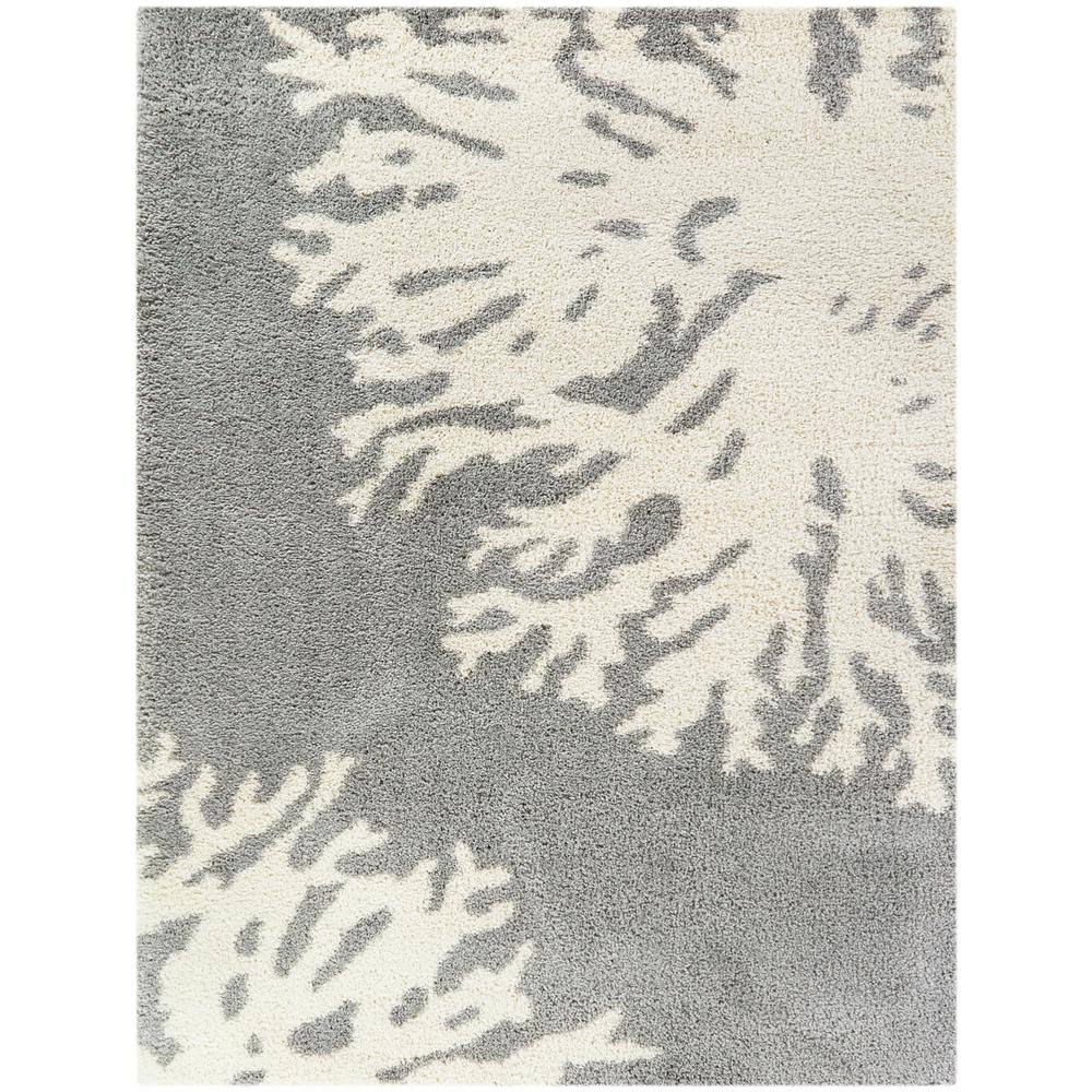BALTA Sarasota Grey 5 ft. x 7 ft. Coastal Shag Area Rug