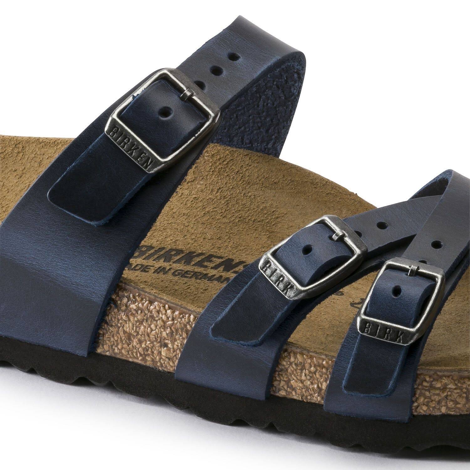 Birkenstock Women's Franca Sandal - 38 - Blue Oiled Leather