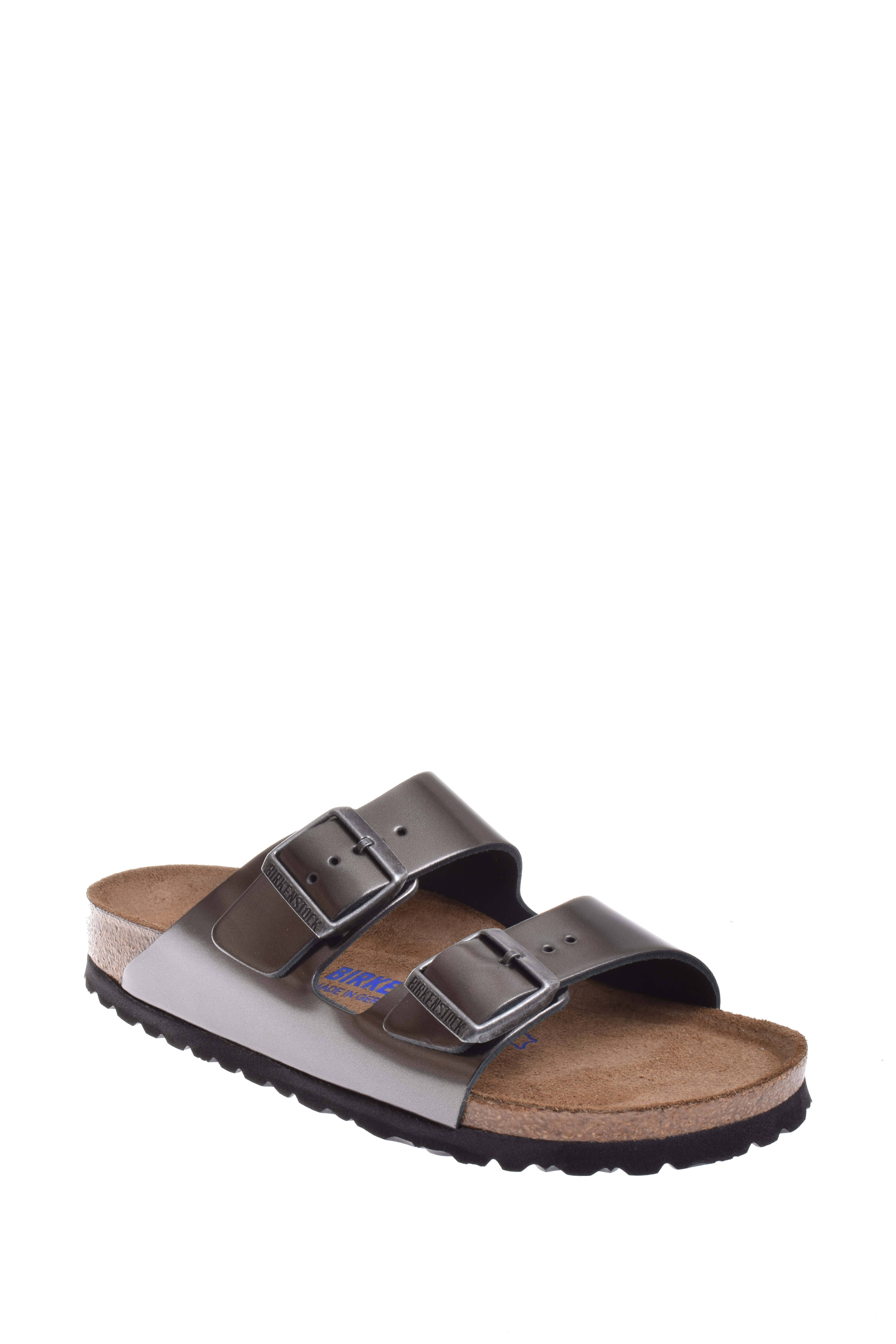 Birkenstock Arizona Soft Footbed Metallic Anthracite Sandal