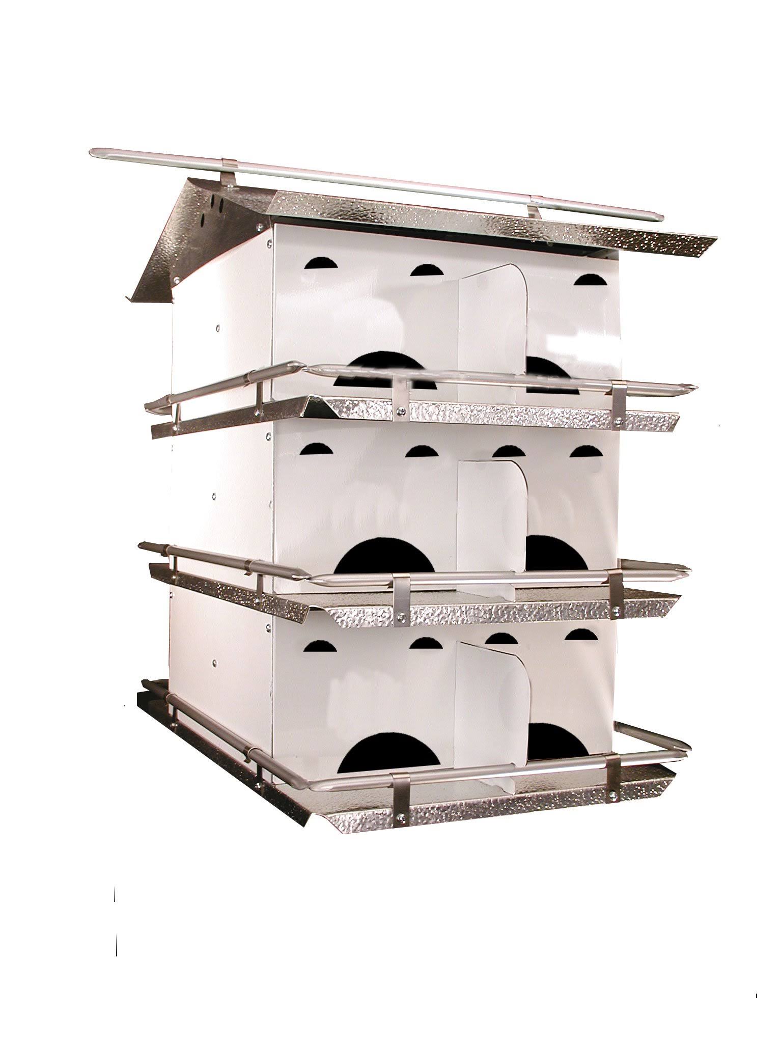Birds Choice PMSR12 Starling Resistant Purple Martin House 3 Floor & 12 Room