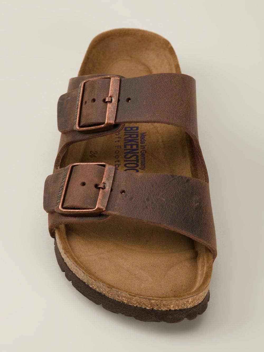 Birkenstock Arizona Oiled Leather Narrow Sandals - Habana