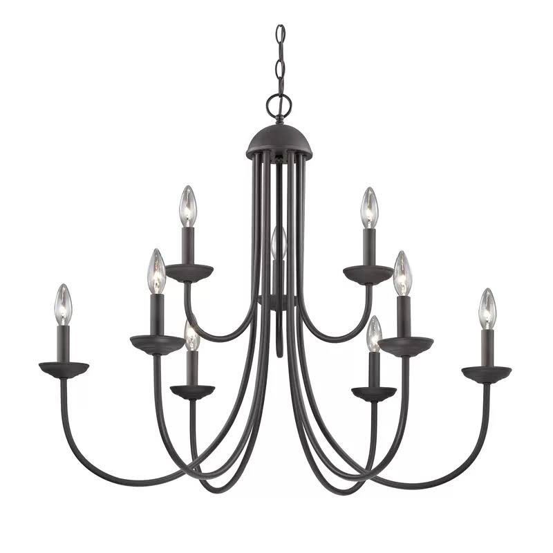 Fennimore 9-Light Candle Style Chandelier Finish: Oil Rubbed Bronze