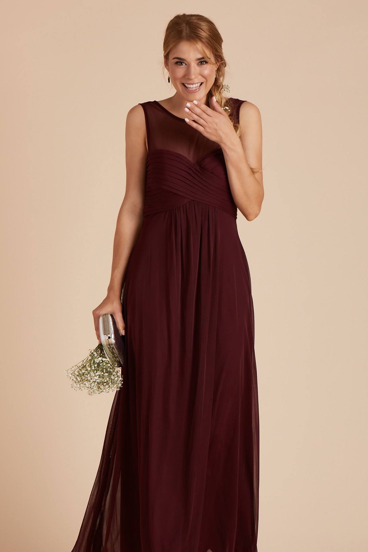 Birdy Grey Ryan Bridesmaid Dress in Cabernet M / Cabernet