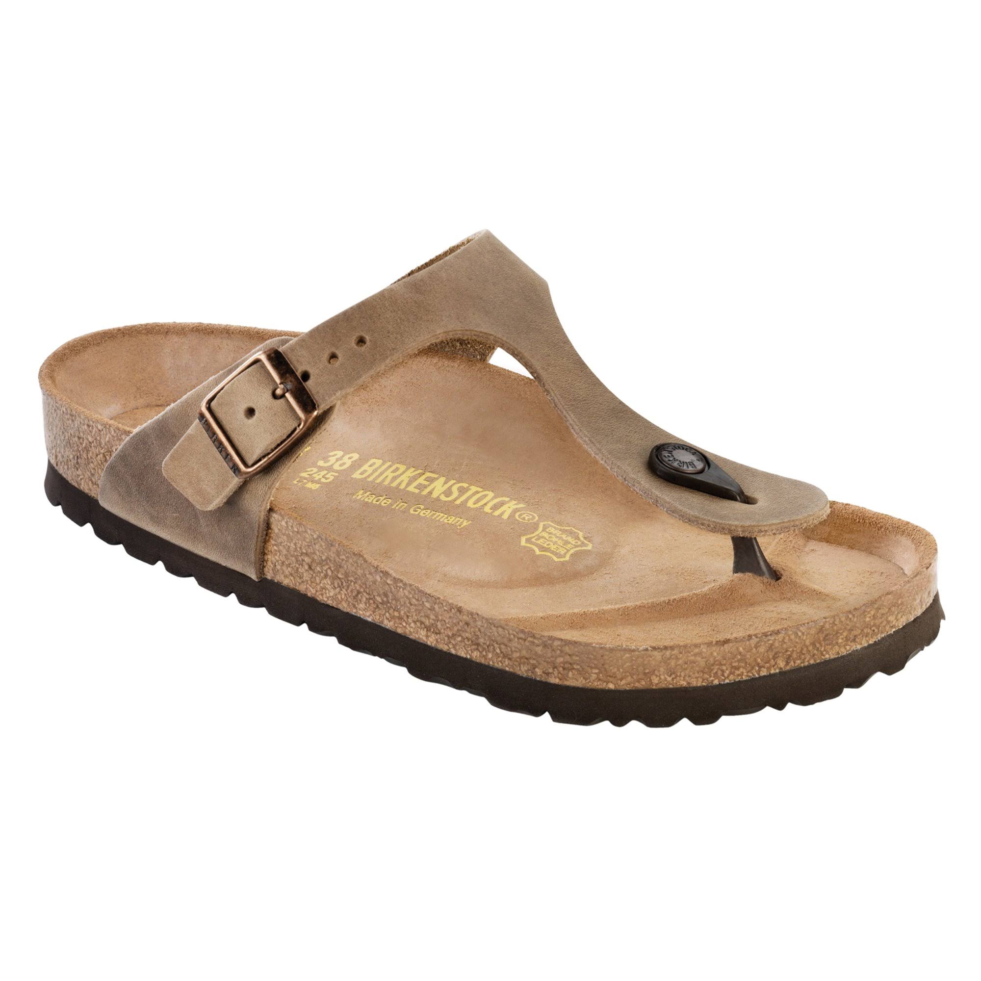 Birkenstock Women's Gizeh Tobacco Oiled Leather 38