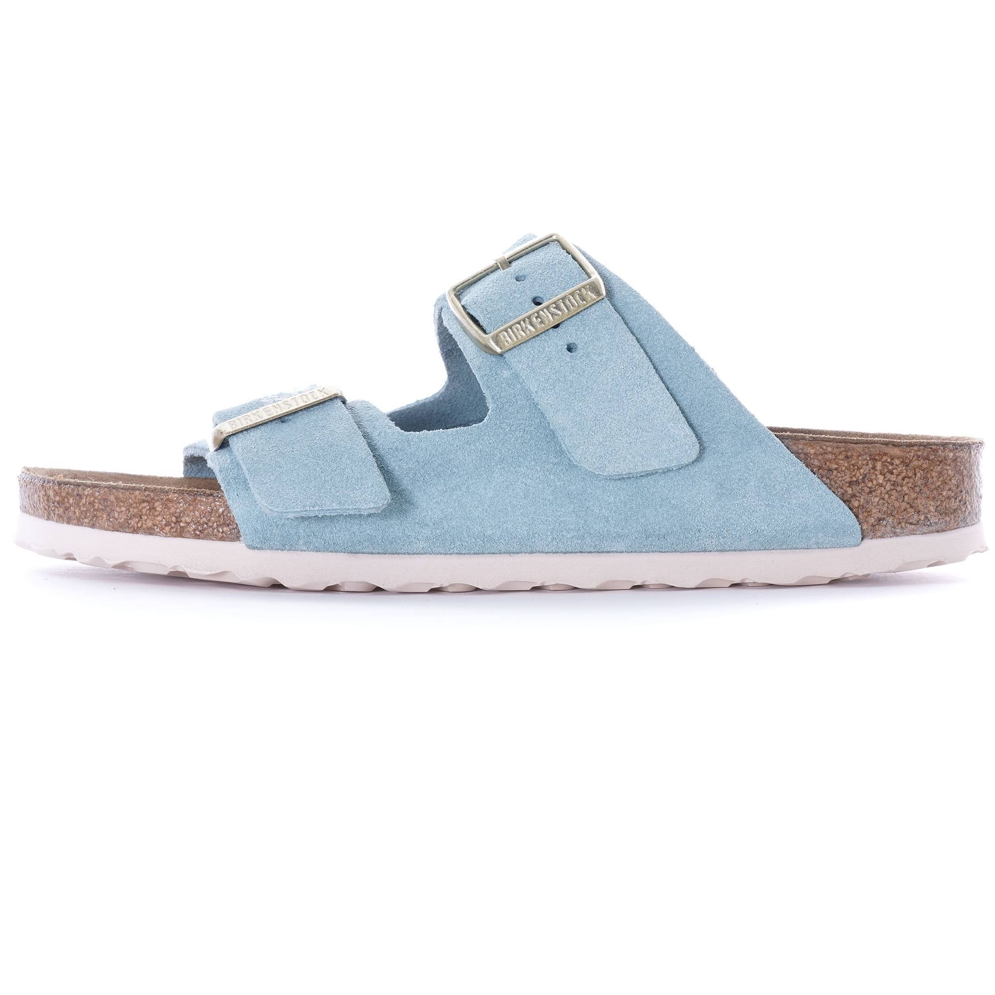Birkenstock Arizona SFB Suede Double Strap Sandals - Blue
