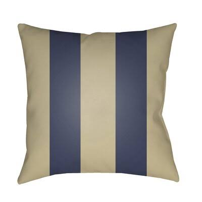 Athena Vertical Stripe Indoor/Outdoor Throw Pillow Birch Lane Color: Blue, Size: 18x22 H x 18x22 W