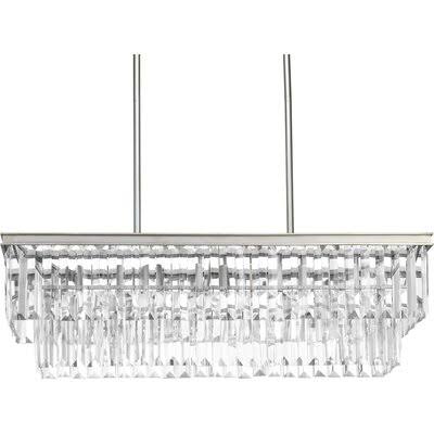 Hebron 4 - Light Unique / Statement Tiered Chandelier Finish: Silver Ridge