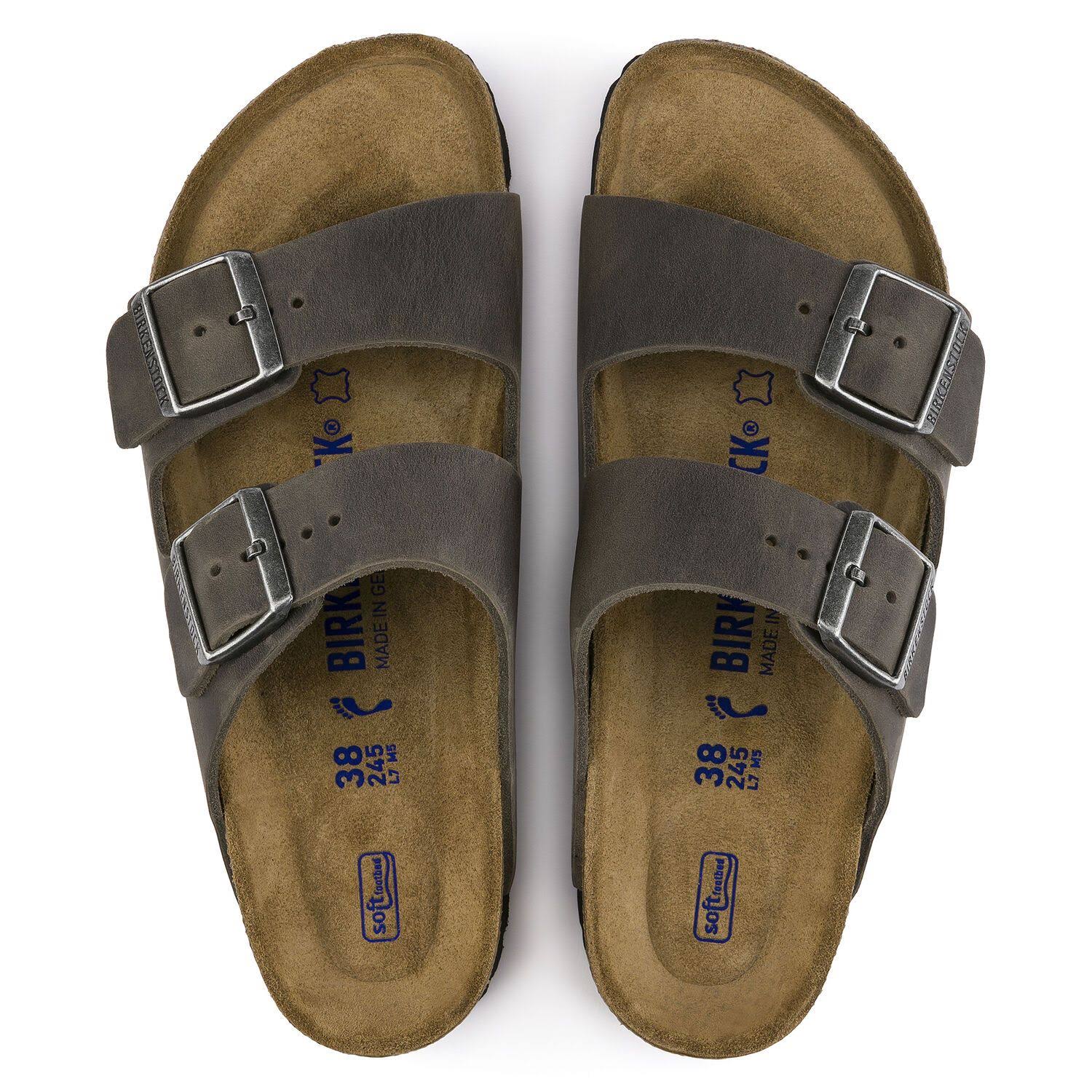 Birkenstock Arizona Soft Footbed Oiled Leather, Iron / 41
