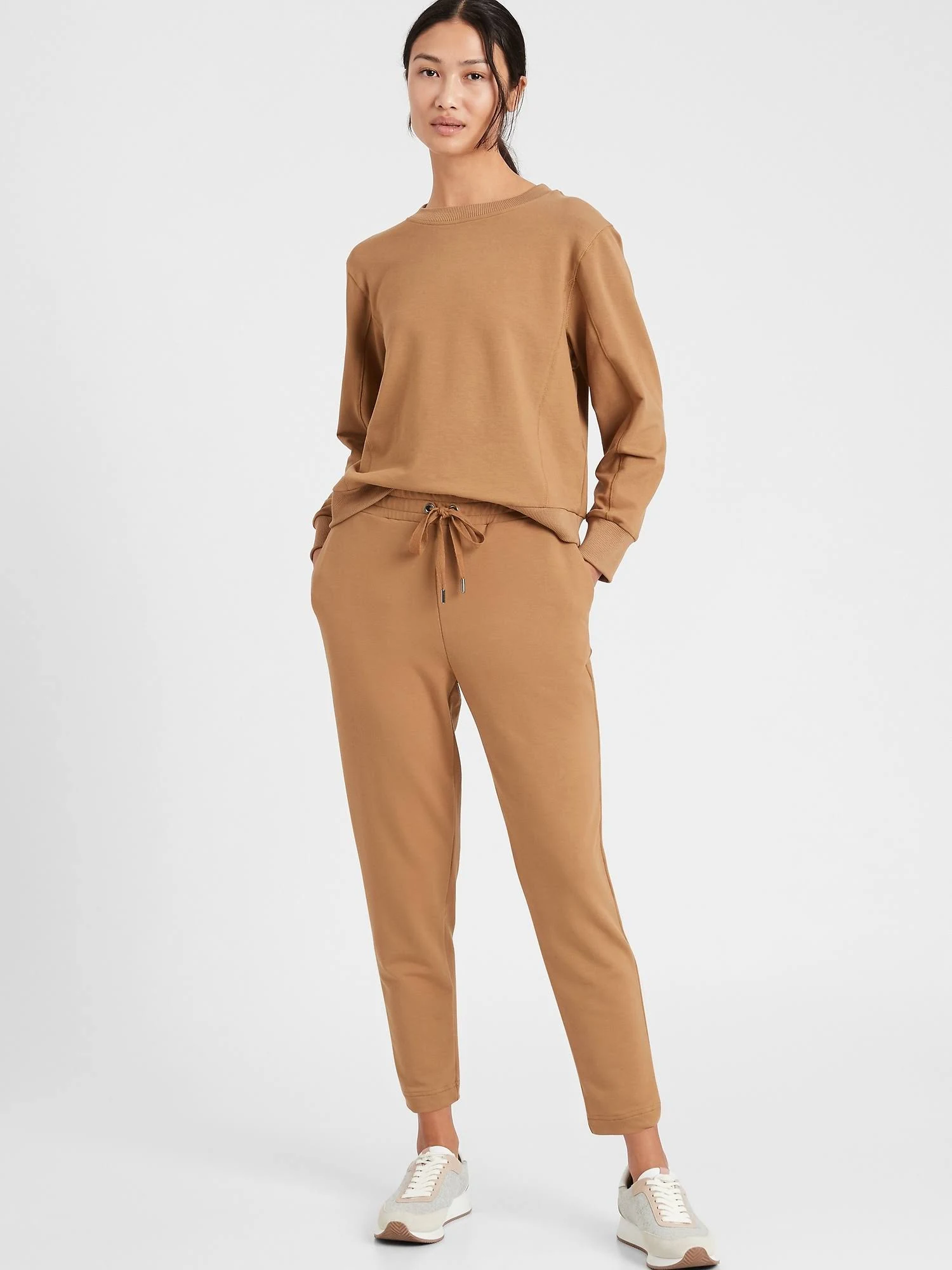 Banana Republic Women's French Terry Jogger Dark Camel Size L