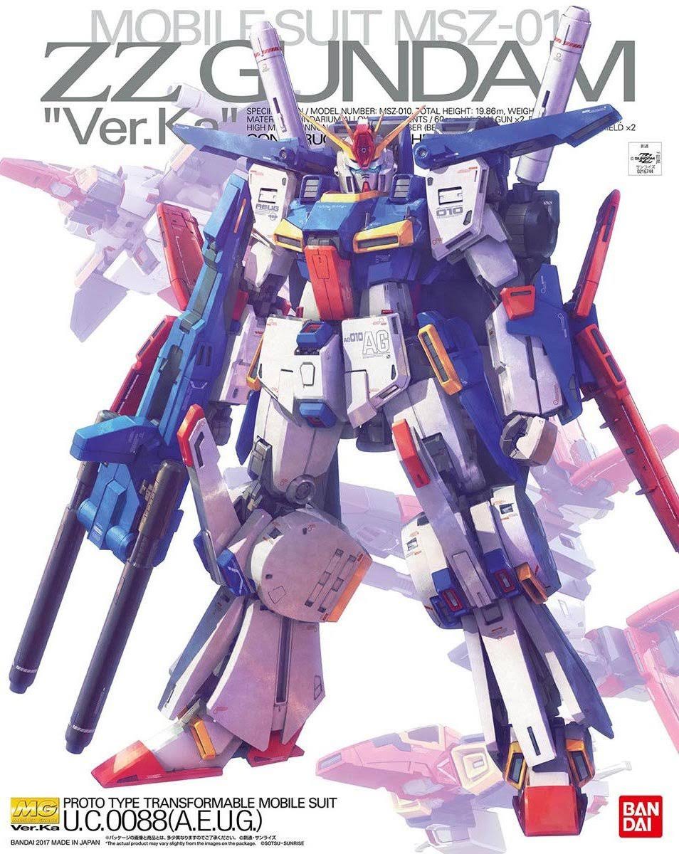 Bandai mg 1/100 MSZ-010 ZZ Gundam Ver KA Model Kit New from Japan