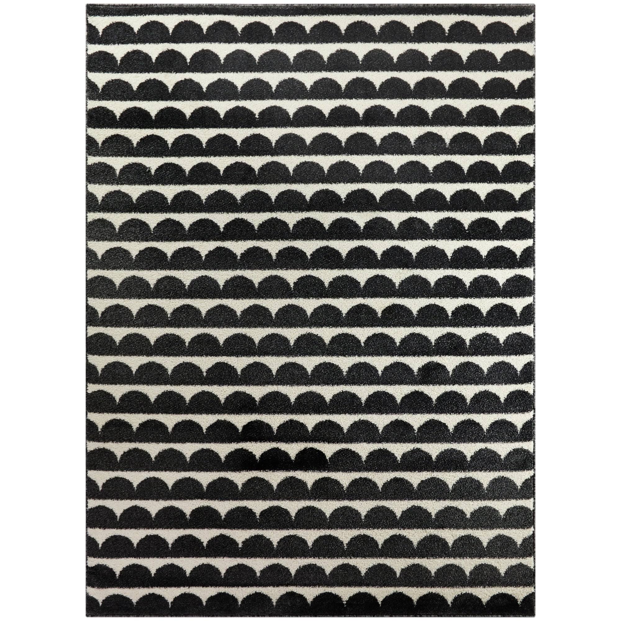 Palmer Modern Scale Area Rug - 2&2x22 x 7& Runner - White